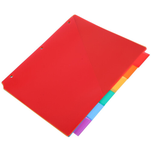 Set di 6 divisori per raccoglitori in plastica multicolore con linguette