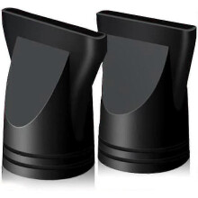 2pcs Different Size Black Plastic Salon Hair Dryer Nozzle Replacement Narrow Concentrator 25-26