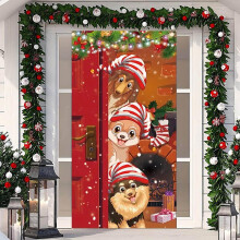 Faixa de Natal com Papai Noel para Porta, 90x180cm