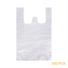 100 Stück Plastiktüten mit Henkeln