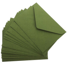 40 Stück grüne Vintage-Papierumschläge, 16,2 x 11,4 cm