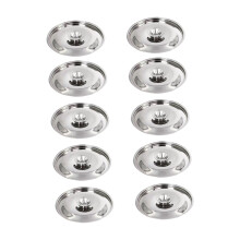 Paquete de 10 tapas de acero inoxidable para cuencos con asa de 14 cm