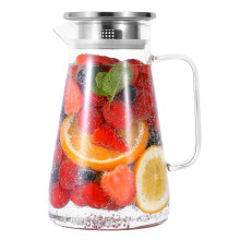 52oz borosilikatglas kande med låg i rustfrit stål og