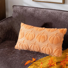 Clúdach Pillow Fionnaidh Bréige Oráiste 19.6x11.8 orlach