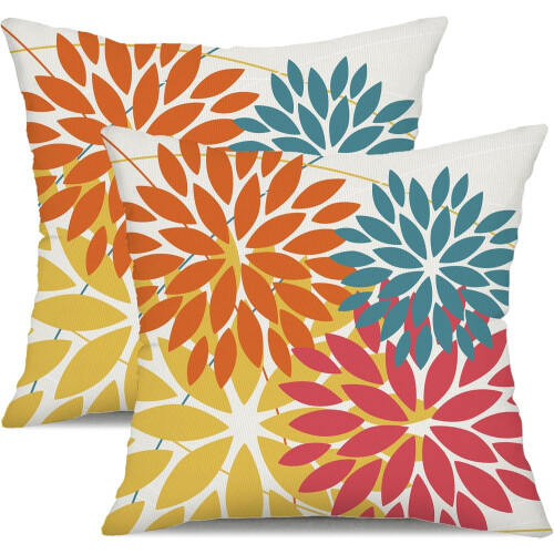 Conjunto de 2 capas de almofada impermeáveis de 50x50 cm (20x20 polegadas).