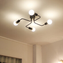 LED-Deckenleuchte aus Schmiedeeisen, 42 x 42 cm