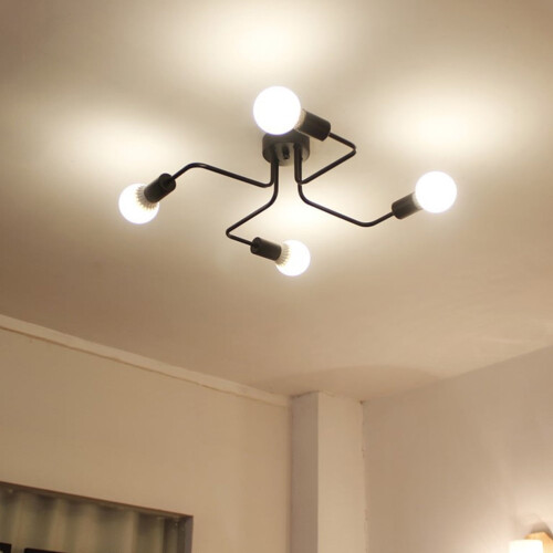 Φωτιστικό οροφής LED από σφυρήλατο σίδερο 42x42cm