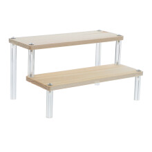 Acryl & houten displaystandaard met meerdere lagen, 20x13x11 cm