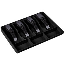 Vassoio per cassetto portadenaro in ABS resistente, colore nero, 32,2x24,5 cm