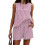 Women's Red Polyester Sleeveless Tank & Shorts Set 1