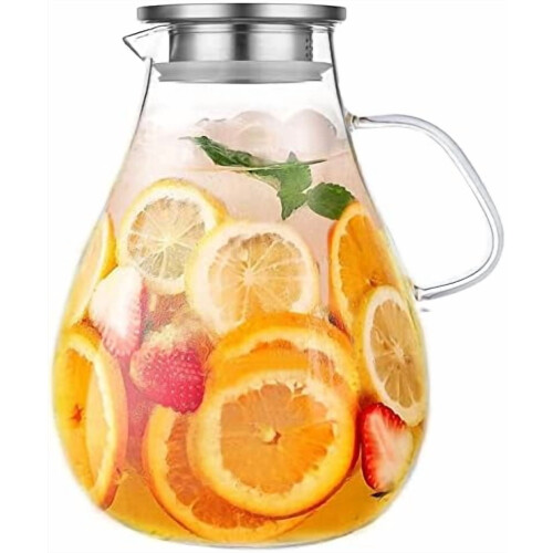 Γυάλινη κανάτα νερού με καπάκι, 3L, βοριοπυριτικό