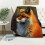 Red Fox Plush Blanket Premium Flannel 1pc 1