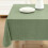 Toalha de mesa retangular de vinil verde sálvia para sala de jantar, 152 x 213 cm (60 x 84 polegadas). 1