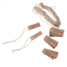 Etichette regalo in carta kraft 5,1x1,9 cm 100 pezzi