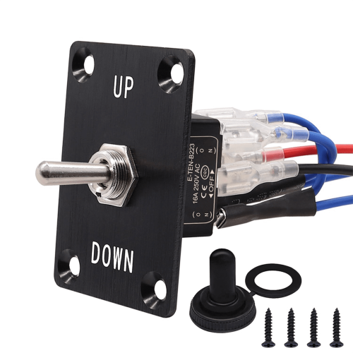 Momentary Rocker Toggle Switch DPDT3-Position Black