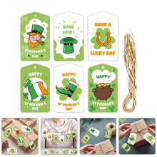 St. Patrick's Day gift tags green shamrock 12 pcs