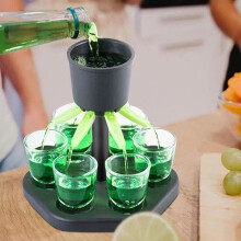 Mightlink shot glass dispenser for wine whisky beer 6-piece