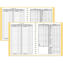 Dome boekhoudboek, beige vinyl, 128 pagina's