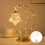 Iron Moon Table Lamp – Battery or USB Powered, Warm LED 1