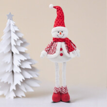 Brinquedo de pelúcia de boneco de neve natalino Stijggn com pernas retráteis