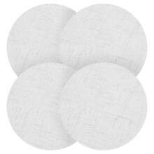 Conjunto de 4 Difusores de Abajur em Formato de Tambor – Tecido Branco