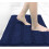 Chenille stripete baderomsteppe 64 x 43 cm marineblå 1
