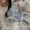 Modische PU-Umhängetasche, Eimer-Handtasche,-Rosa ohne Anhänger 6