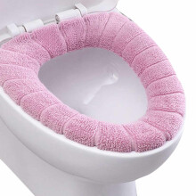 Copriwater in acrilico elasticizzato e lavabile, rosa