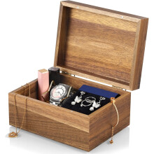 Erinnerungsbox aus Akazienholz mit Klappdeckel