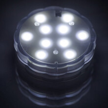Conjunto de 4 luzes LED brancas para vasos com controle remoto