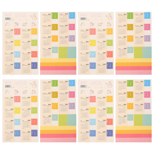 Maandplannertabbladen – Wit papier, 21x11,5 cm, 6 sets