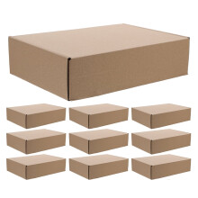 Kraft pap postkasse 20x14x4cm (10 stk.)