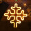 LED-Neon-Leuchtschild „Schneeflocke“ – USB- oder Batteriebetrieb 1