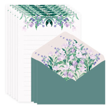 Briefpapier-Set mit Blumenmuster und Umschlägen – 40 Blatt, 20