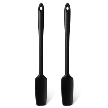 Conjunto de 2 espátulas de silicone com cabo longo, resistentes ao calor.
