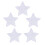 Confete de estrelas com glitter prateado, 100 unidades. 1