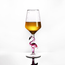 Bicchiere da Martini Pink Flamingo – Vetro trasparente, 200 ml