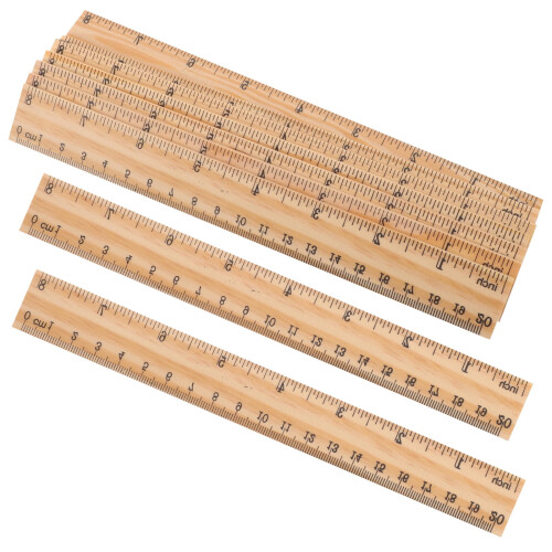 Règle droite en bois 22 cm