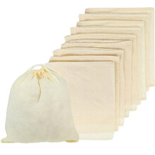 Baumwollgaze-Siebbeutel 18x20cm (10er-Pack)