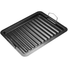 Padella grill smaltata OUNONA per barbecue, pesce e verdure