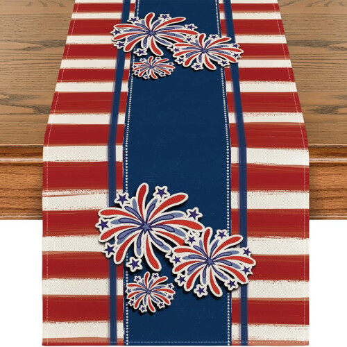 Chemin de table drapeau américain 13 x 72 pouces