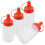 4-pack röda PP-sprutflaskor 8x3x3cm 1