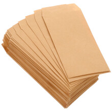 Paquete de 100 sobres pequeños de papel kraft marrón de 11,5 x 6,4 cm.