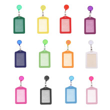 Porta badge retrattile con fessura orizzontale per carte