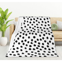 Gepunktete Kuscheldecke, superweich, 127 x 152 cm