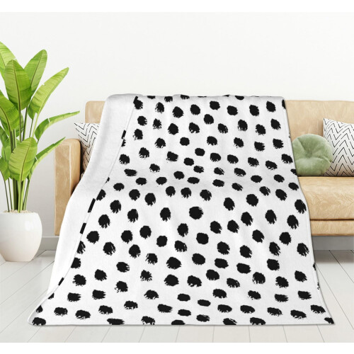 Couverture à pois ultra douce 127 x 152 cm