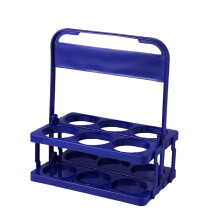 Suporte dobrável para 6 garrafas de cerveja com alça.