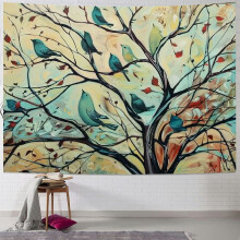 Arazzo Albero della Vita - Motivo Fiori Primaverili