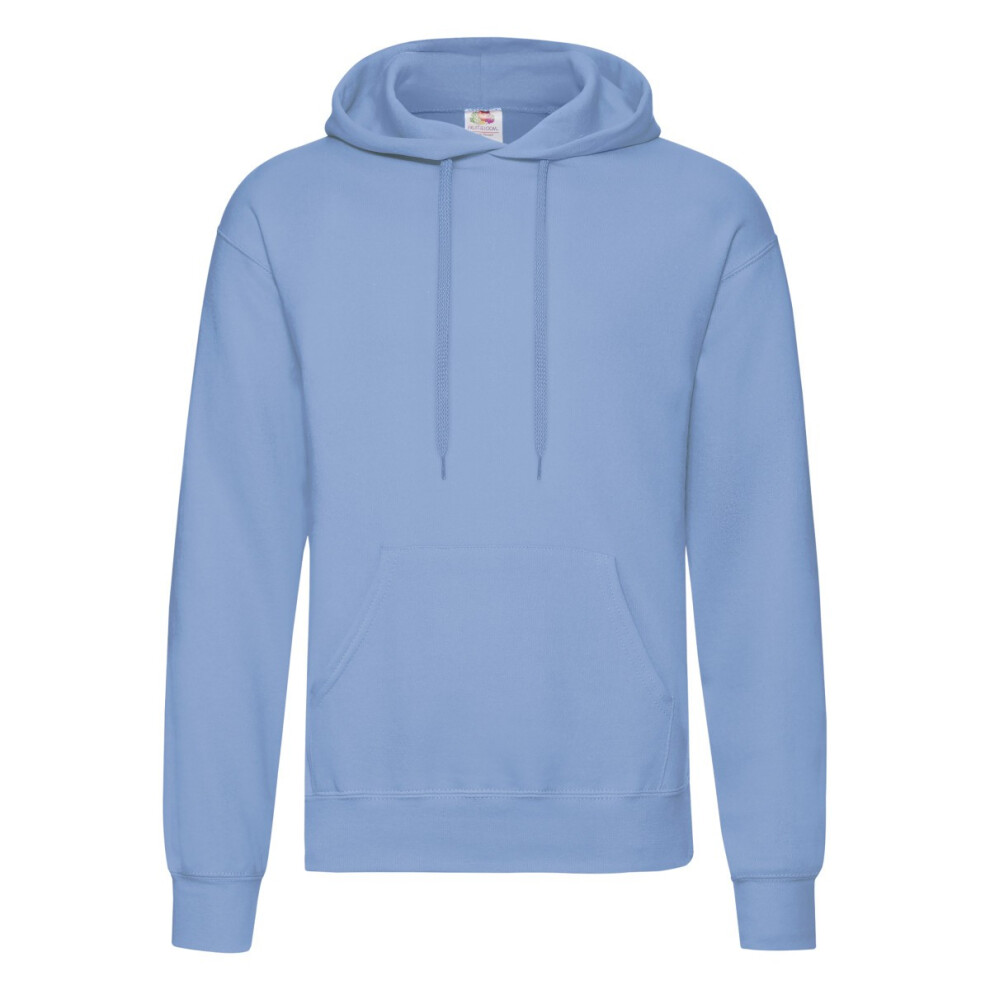Fruit Of The Loom (M, Sky ) Mens Classic Hoodie Blue