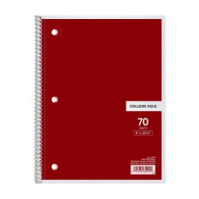 Caderno espiral 8x10,5 polegadas com linhas universitárias, azul e preto, pacote com 2 unidades.